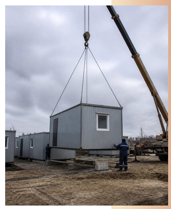 Установка бытовок с доставкой в Чистополе по цене от 5120 р. | БытовкаПрофи-Чст